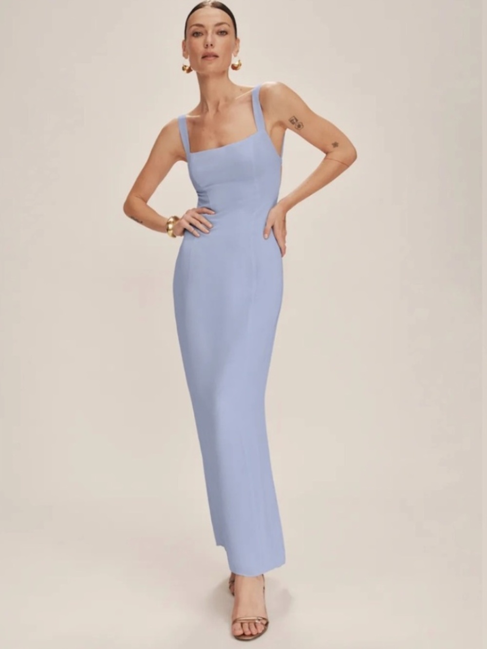 Reformation Chime Dress - Ice Water (Size 4)